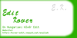 edit kover business card