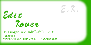 edit kover business card